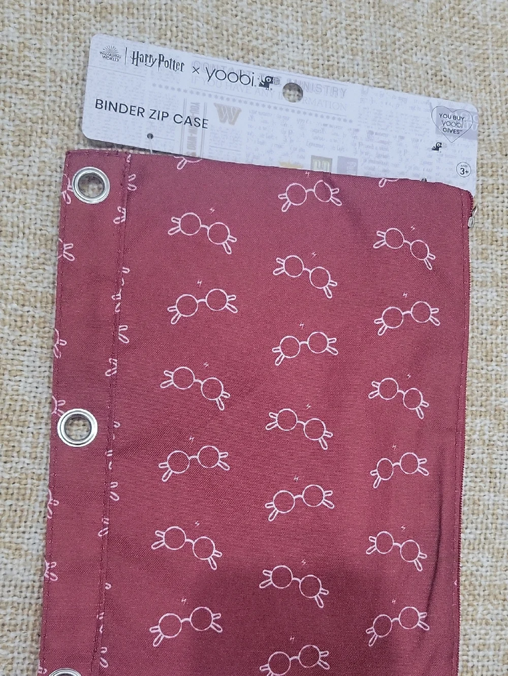Harry Potter Yoobi Maroon Binder Zip Case